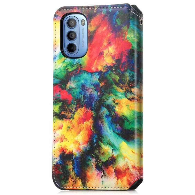 Folio-hoesje voor Motorola Moto G31 / Moto G41 Iriserende Wolk