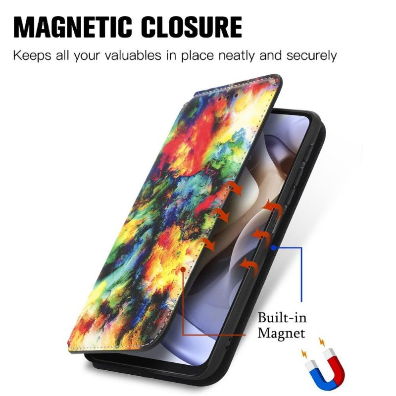 Folio-hoesje voor Motorola Moto G31 / Moto G41 Iriserende Wolk