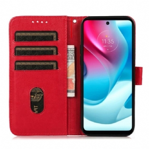 Folio-hoesje voor Motorola Moto G31 / Moto G41 Kleppenrooster