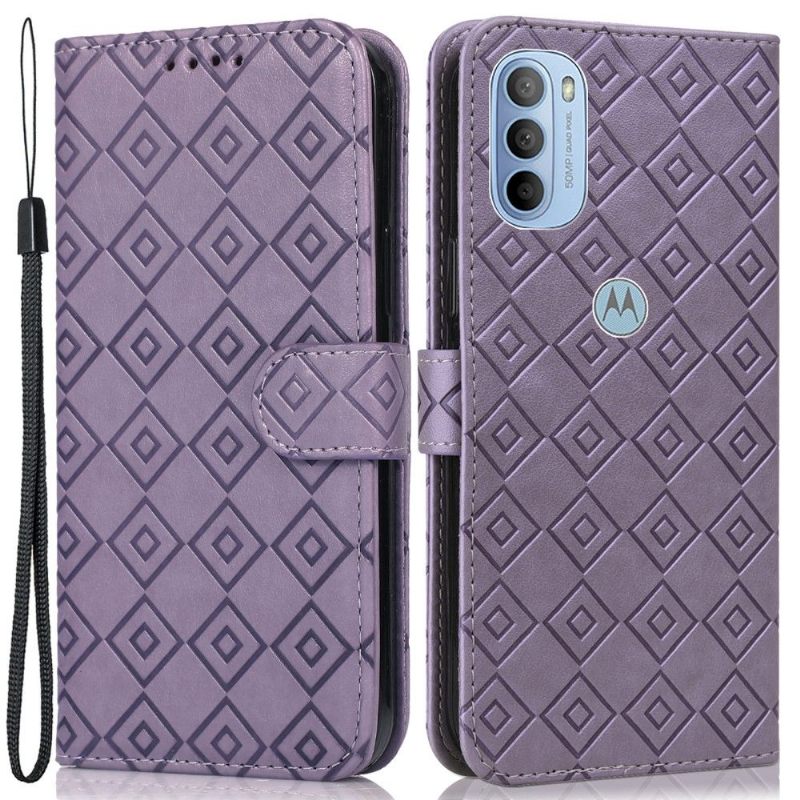 Folio-hoesje voor Motorola Moto G31 / Moto G41 Kleppenrooster