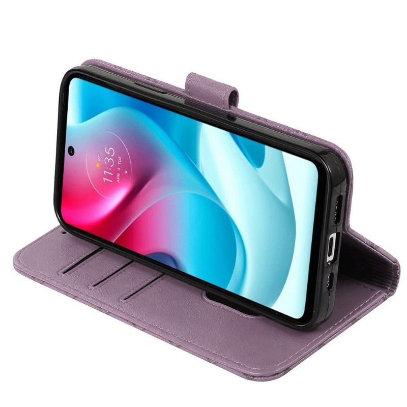 Folio-hoesje voor Motorola Moto G31 / Moto G41 Kleppenrooster