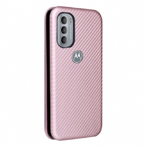 Folio-hoesje voor Motorola Moto G31 / Moto G41 Kunstleer Van Koolstofvezel