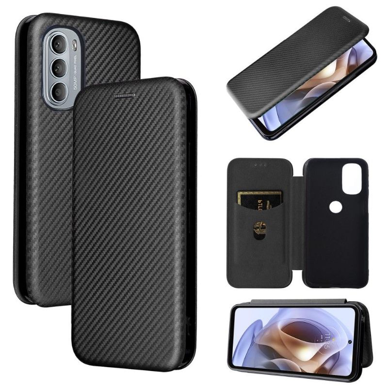 Folio-hoesje voor Motorola Moto G31 / Moto G41 Kunstleer Van Koolstofvezel