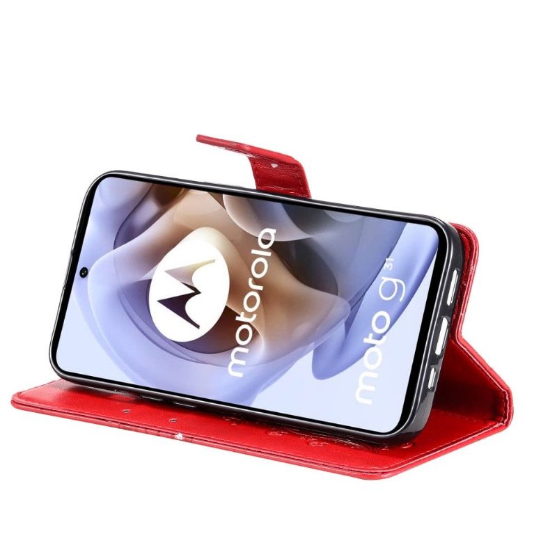 Folio-hoesje voor Motorola Moto G31 / Moto G41 Ondersteuningsfunctie Vlinders