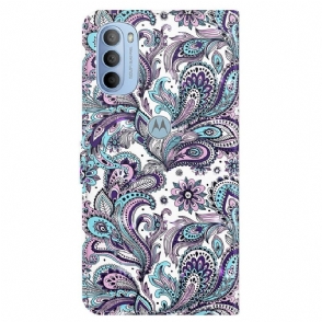 Folio-hoesje voor Motorola Moto G31 / Moto G41 Paisley-bloem