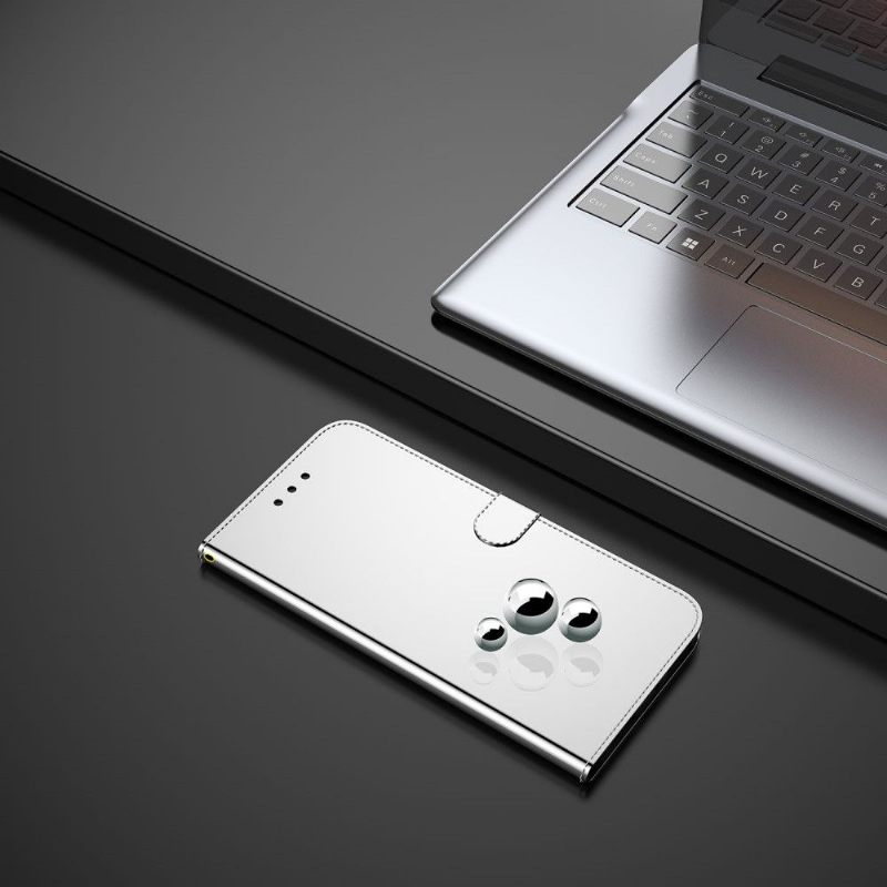 Folio-hoesje voor Motorola Moto G31 / Moto G41 Spiegeleffect Van Kunstleer
