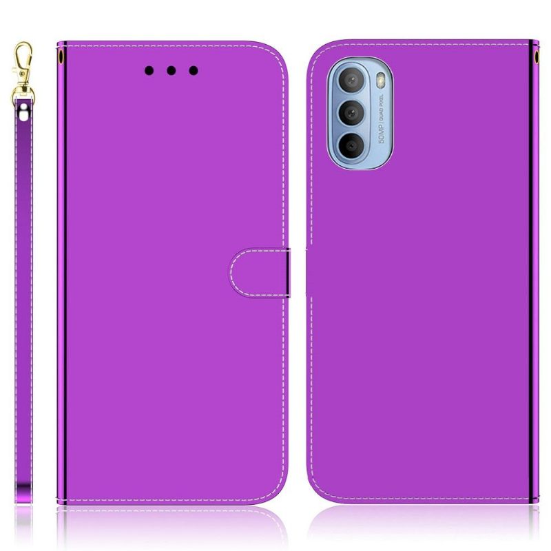 Folio-hoesje voor Motorola Moto G31 / Moto G41 Spiegeleffect Van Kunstleer
