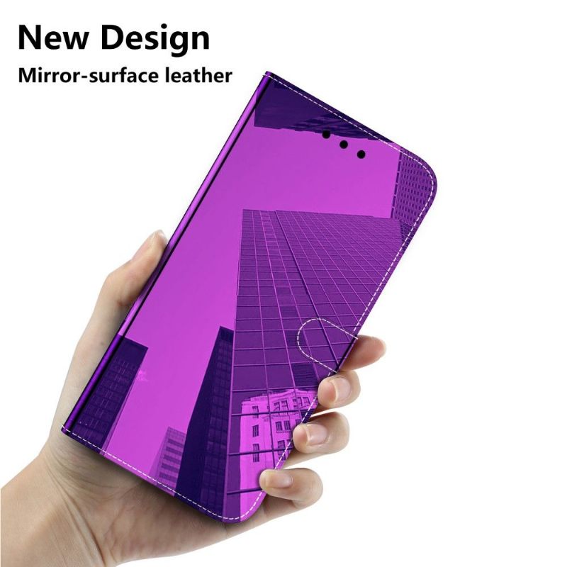 Folio-hoesje voor Motorola Moto G31 / Moto G41 Spiegeleffect Van Kunstleer