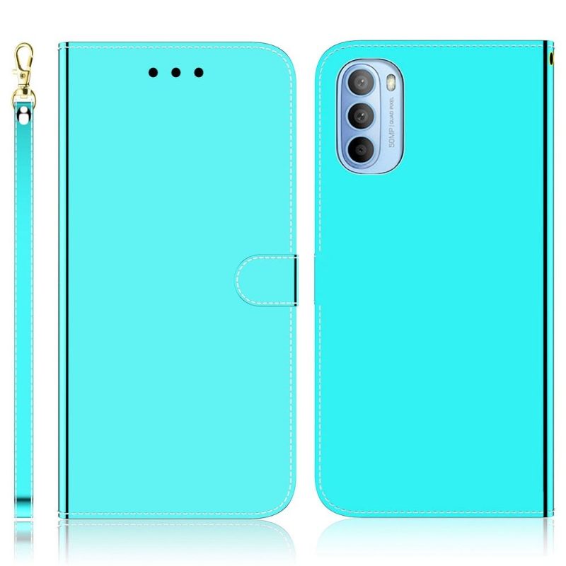 Folio-hoesje voor Motorola Moto G31 / Moto G41 Spiegeleffect Van Kunstleer