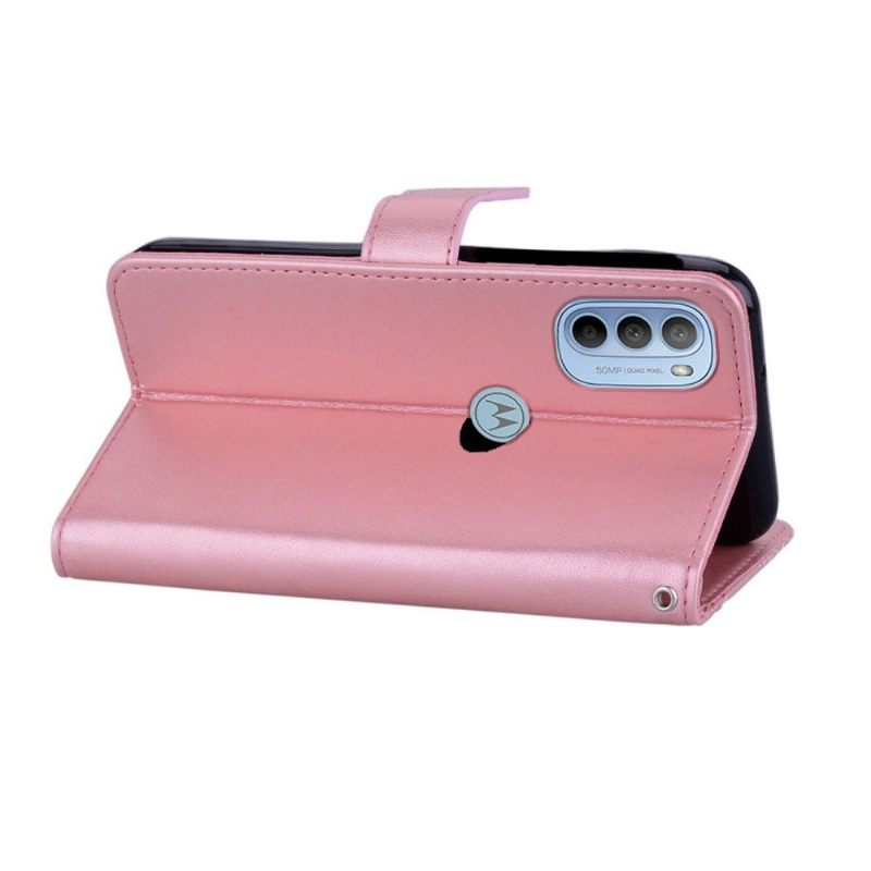 Folio-hoesje voor Motorola Moto G31 / Moto G41 Uil Met Reliëf