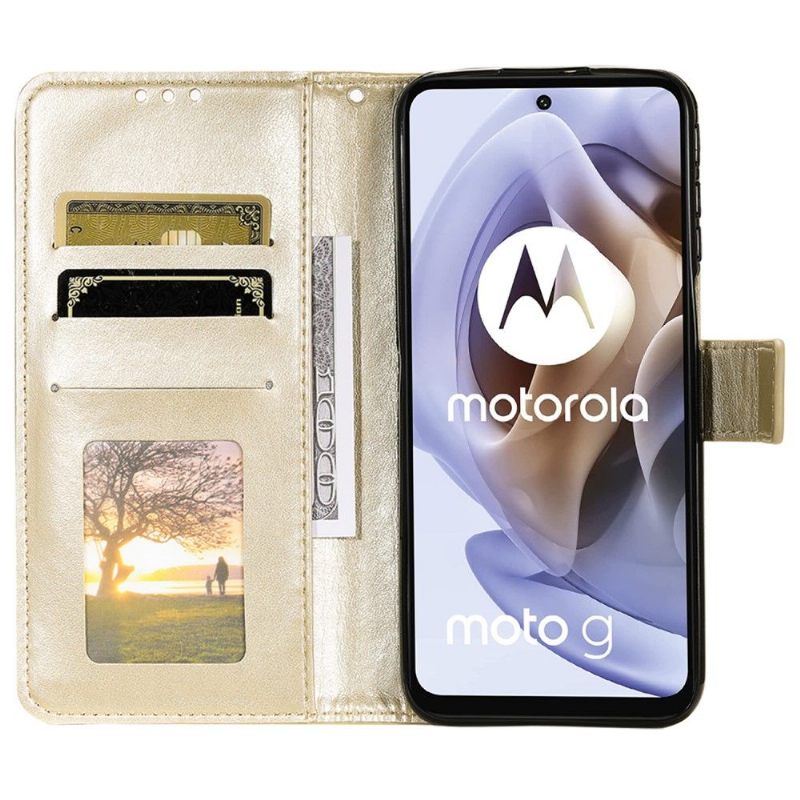 Leren Hoesje voor Motorola Moto G31 / Moto G41 Bescherming Zon Mandala