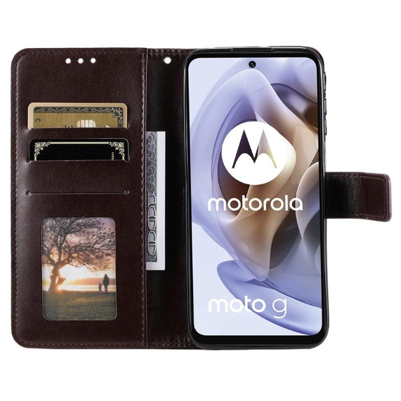 Leren Hoesje voor Motorola Moto G31 / Moto G41 Bescherming Zon Mandala