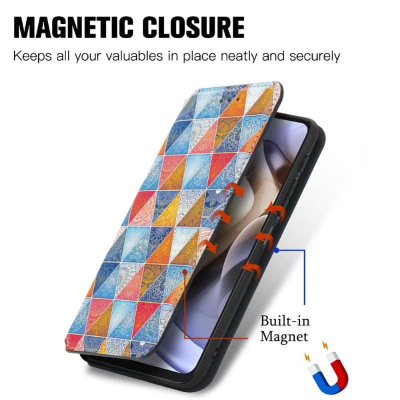 Leren Hoesje voor Motorola Moto G31 / Moto G41 Mandala Caleidoscoop
