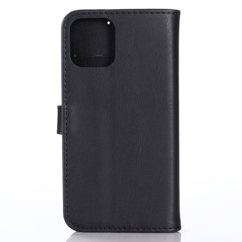 Case voor iPhone 12 Pro Max Folio-hoesje Retro Leereffect