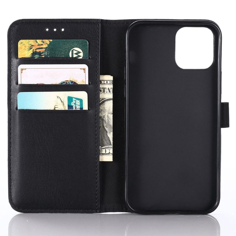 Case voor iPhone 12 Pro Max Folio-hoesje Retro Leereffect