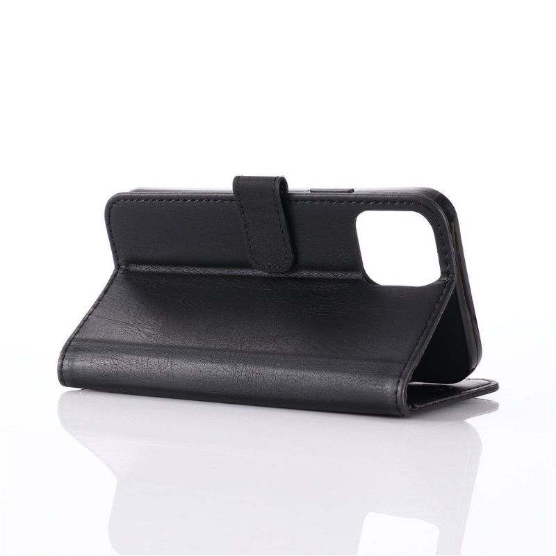Case voor iPhone 12 Pro Max Folio-hoesje Retro Leereffect