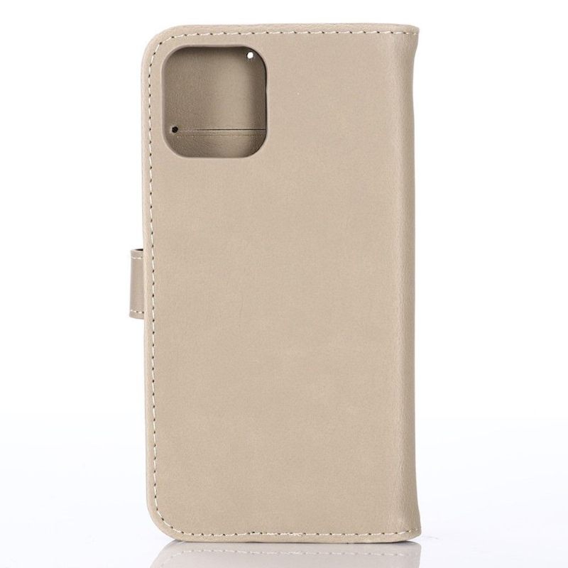Case voor iPhone 12 Pro Max Folio-hoesje Retro Leereffect