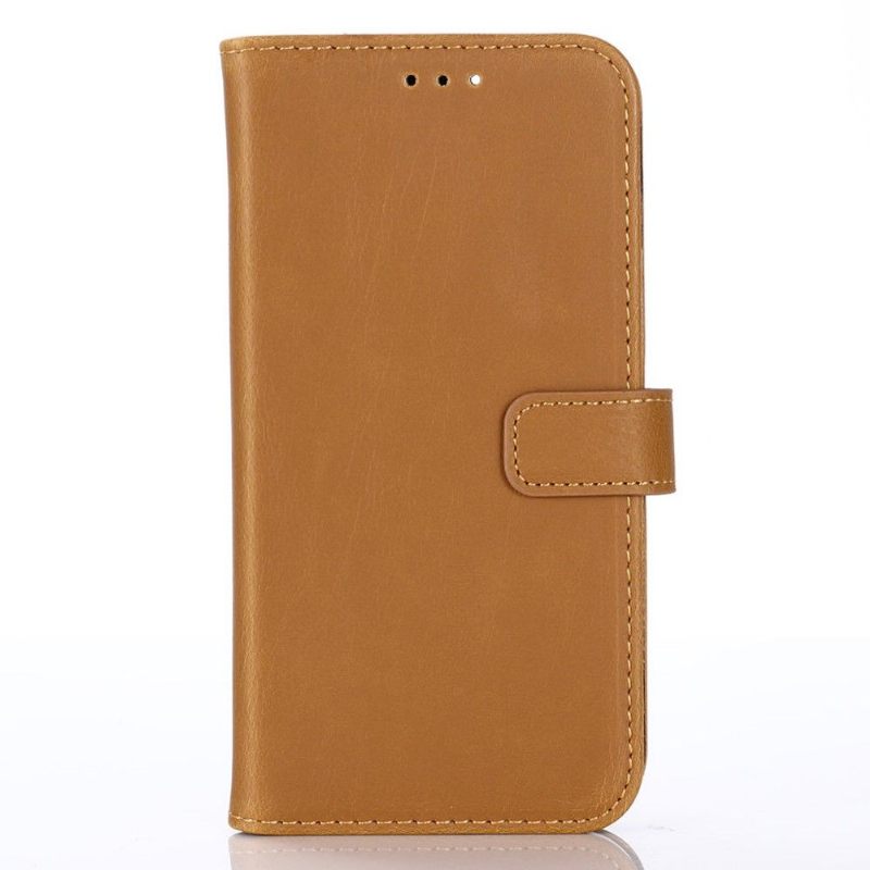 Case voor iPhone 12 Pro Max Folio-hoesje Retro Leereffect