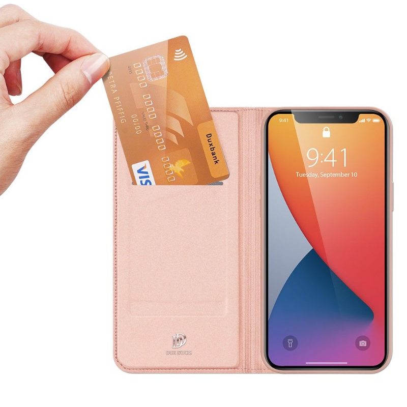 Cover voor iPhone 12 Pro Max Anti-fall Zakelijk Satijneffect