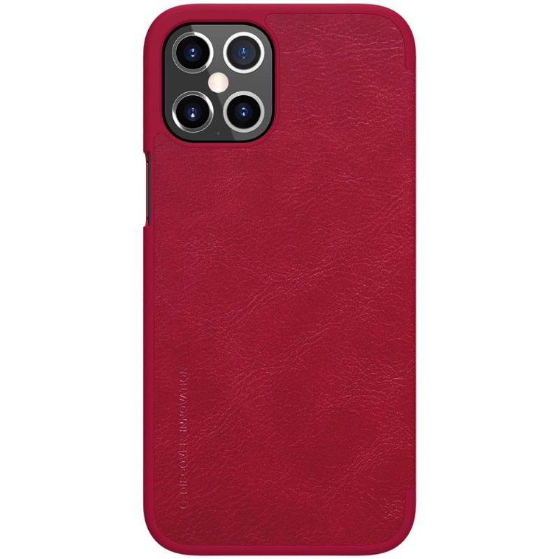 Folio-hoesje voor iPhone 12 Pro Max Anti-fall Qin Leereffect
