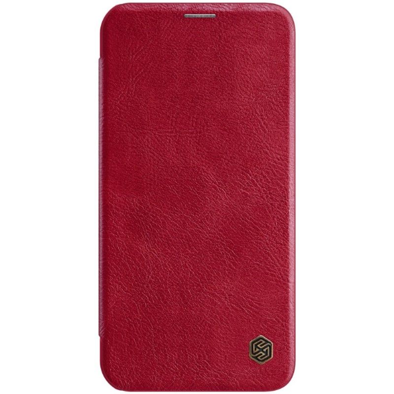 Folio-hoesje voor iPhone 12 Pro Max Anti-fall Qin Leereffect