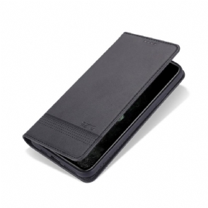 Folio-hoesje voor iPhone 12 Pro Max Azns Deluxe Leereffect