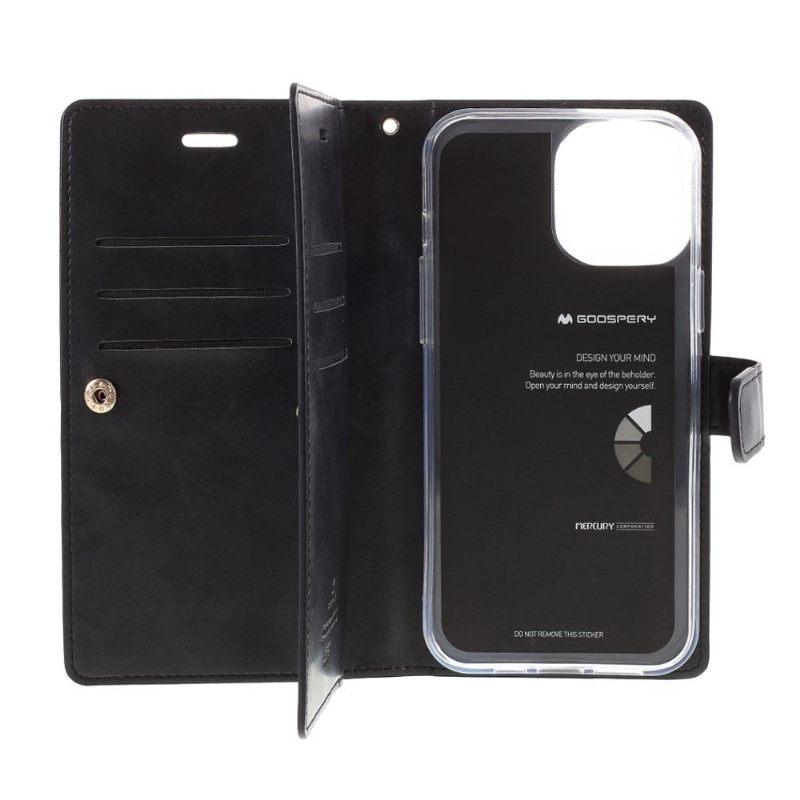 Folio-hoesje voor iPhone 12 Pro Max Mansoor Kunstleer