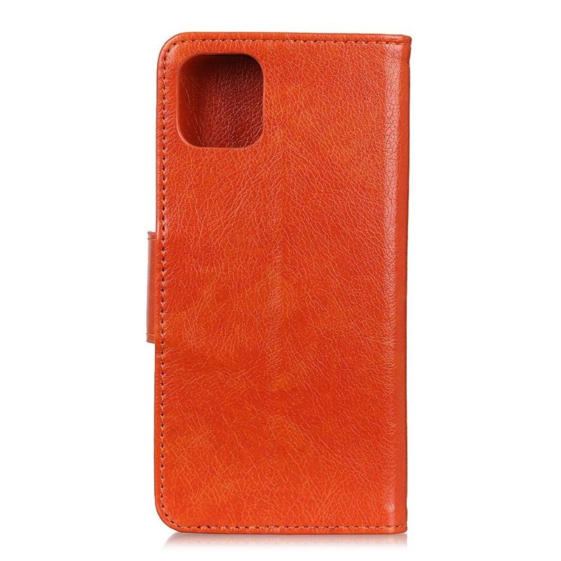 Folio-hoesje voor iPhone 12 Pro Max Verouderde Lederen Stijl