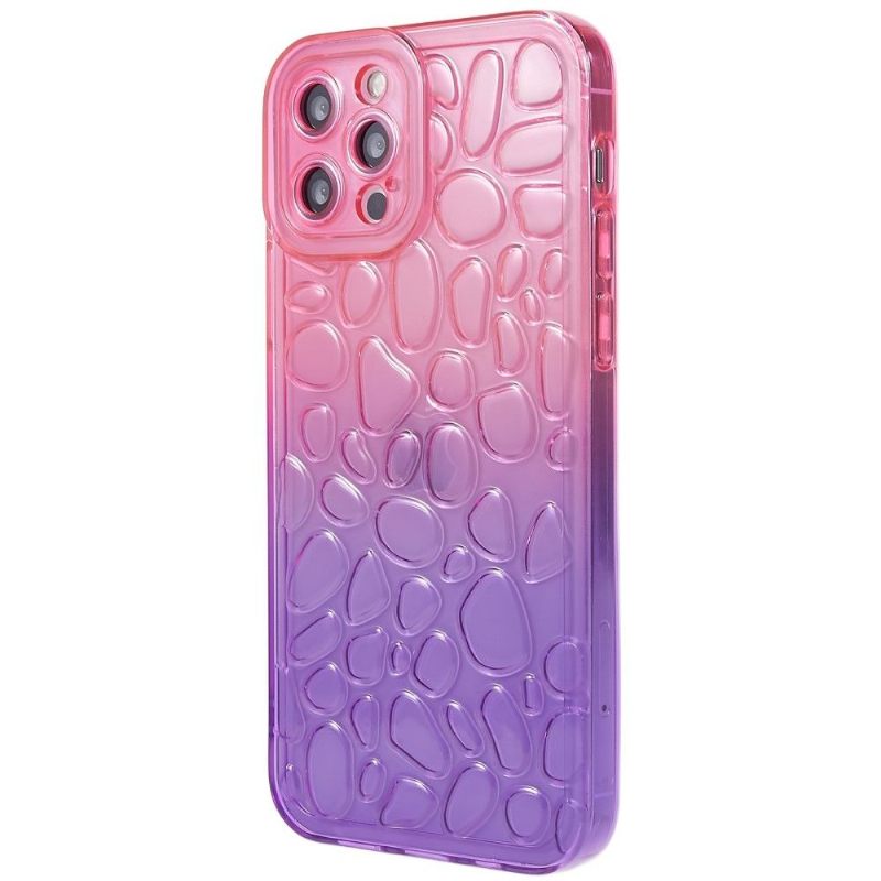 Hoesje voor iPhone 12 Pro Max Anti-fall Tweekleurige Kiezelstenen