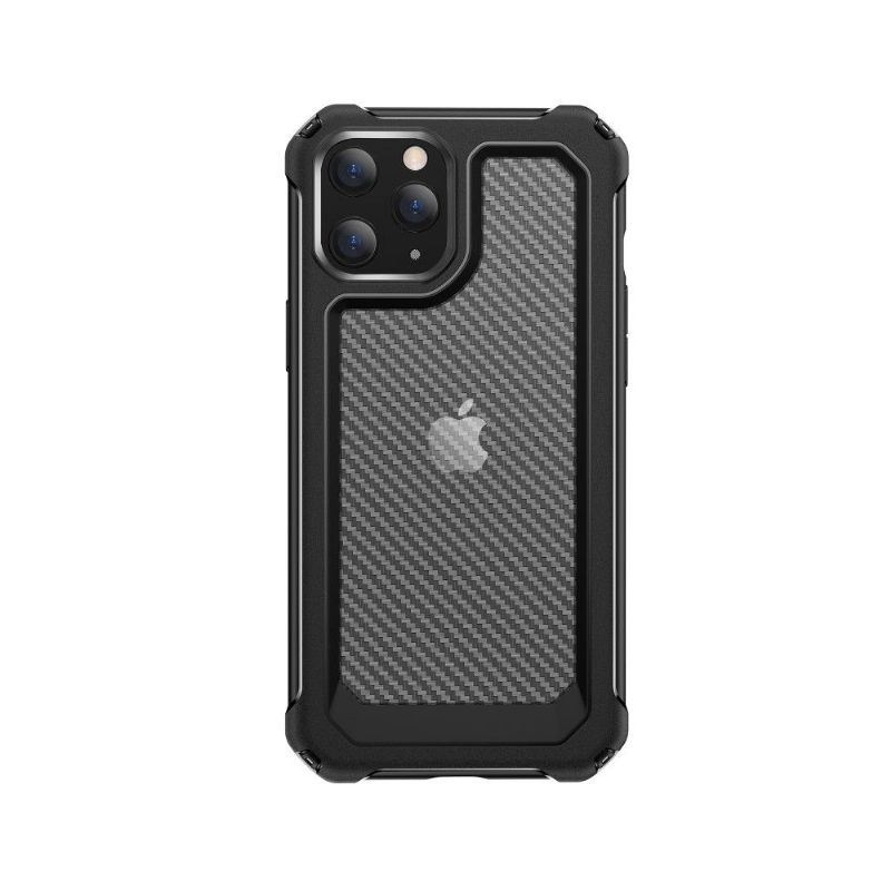 Hoesje voor iPhone 12 Pro Max Doorzichtige Koolstofvezelstijl