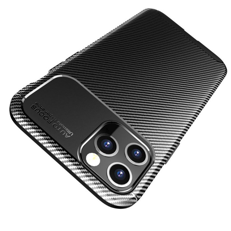 Hoesje voor iPhone 12 Pro Max Koolstofvezeleffect