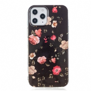 Hoesje voor iPhone 12 Pro Max Lichtgevende Bloemen