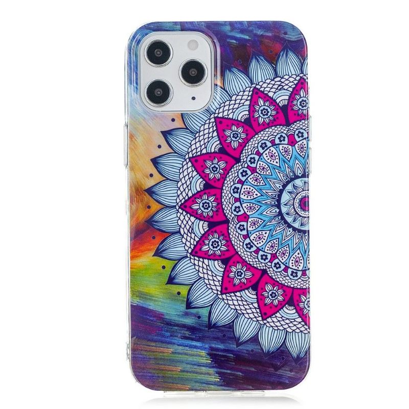 Hoesje voor iPhone 12 Pro Max Lichtgevende Kleurrijke Mandala