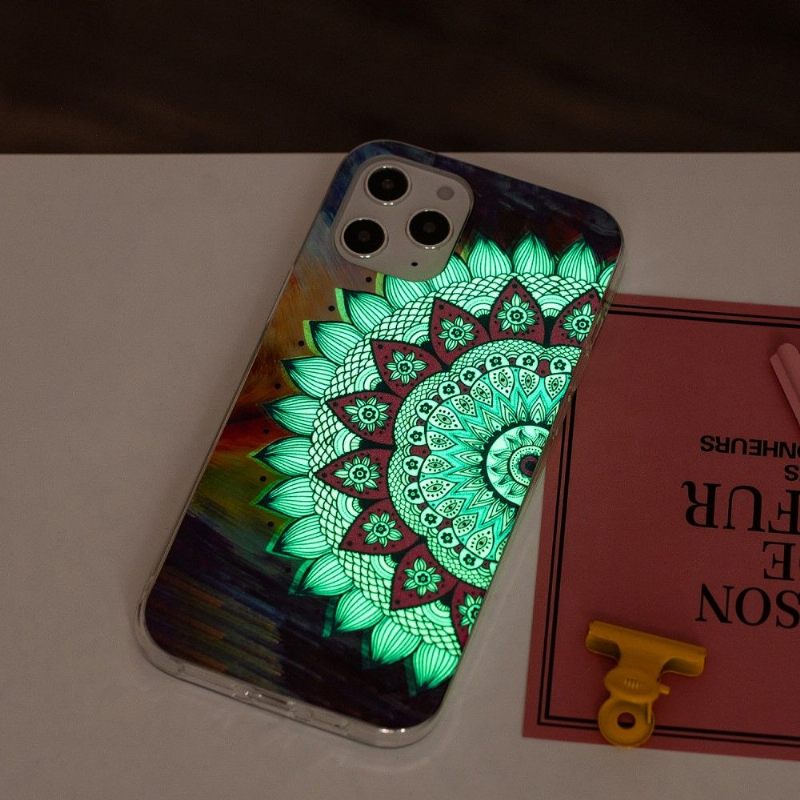 Hoesje voor iPhone 12 Pro Max Lichtgevende Kleurrijke Mandala