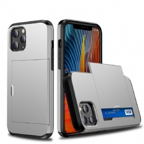 Hoesje voor iPhone 12 Pro Max Robuuste Schuif Voor Kaarthouder