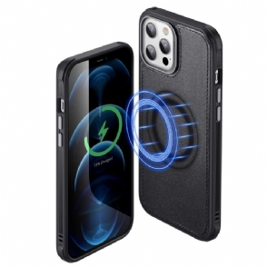 Hoesje voor iPhone 12 Pro Max Veganistisch Leer Met Magsafe