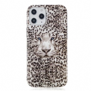 Telefoonhoesje voor iPhone 12 Pro Max Lichtgevende Sneeuwluipaard