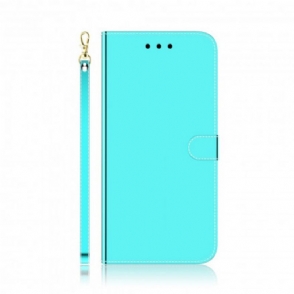 Folio-hoesje voor Oppo A54 5G / A74 5G Spiegelhoes Van Imitatieleer