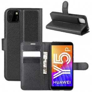 Folio-hoesje voor Huawei Y5p Portemonnee Leren Leerstijl