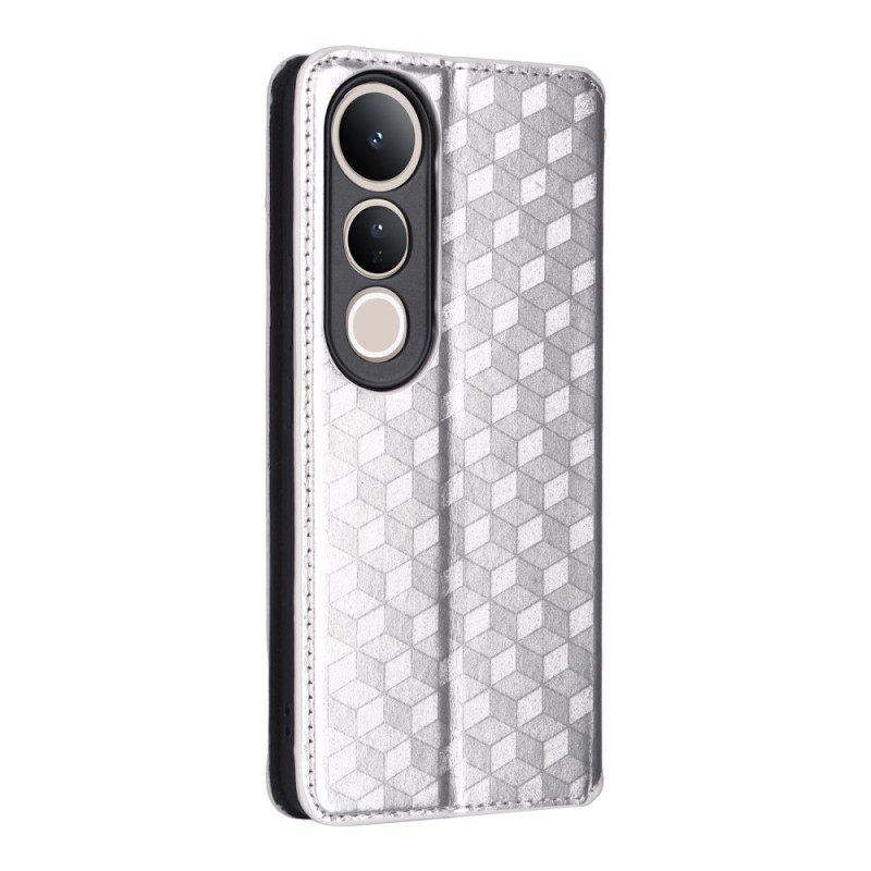 Folio-hoesje Vivo V50 Lite 5g Diamantpatroon Bescherming Hoesje
