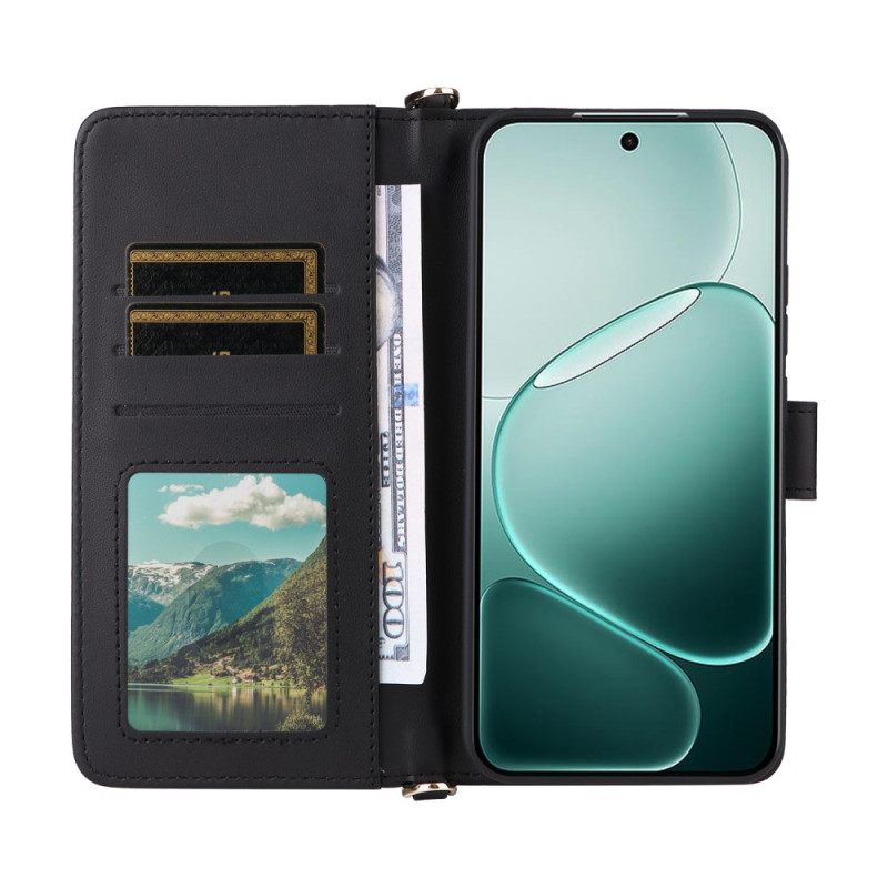 Folio-hoesje Vivo V50 Lite 5g Gewatteerd Met Schouderband En Koord