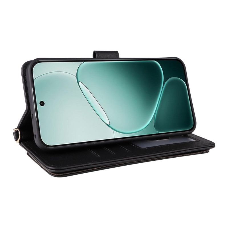 Folio-hoesje Vivo V50 Lite 5g Gewatteerd Met Schouderband En Koord