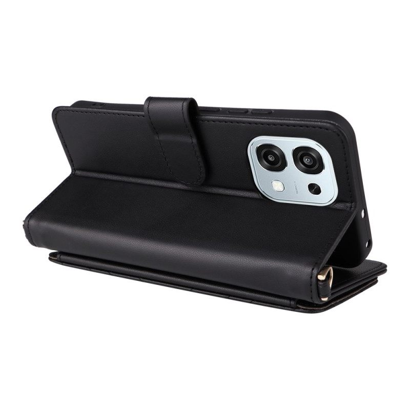 Folio-hoesje Vivo V50 Lite 5g Gewatteerd Met Schouderband En Koord