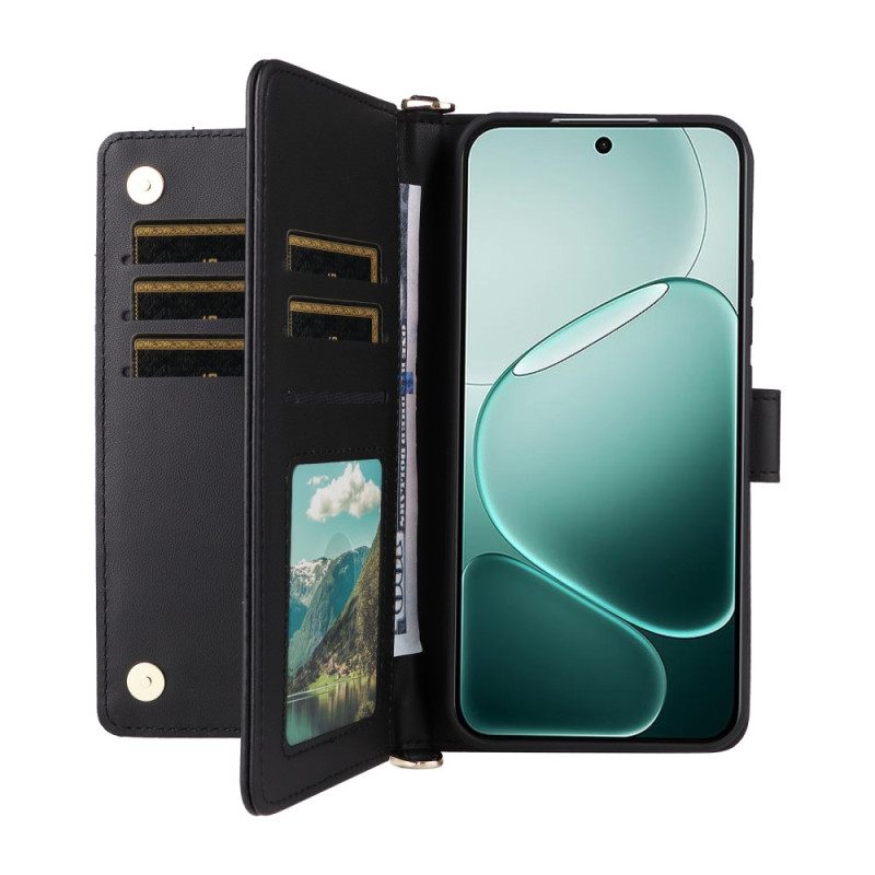 Folio-hoesje Vivo V50 Lite 5g Gewatteerd Met Schouderband En Koord