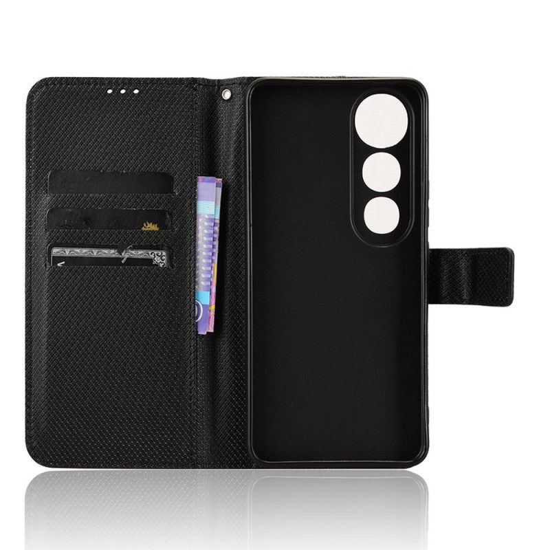 Folio-hoesje Vivo V50 Lite 5g Telefoonhoesje Diamantstructuur