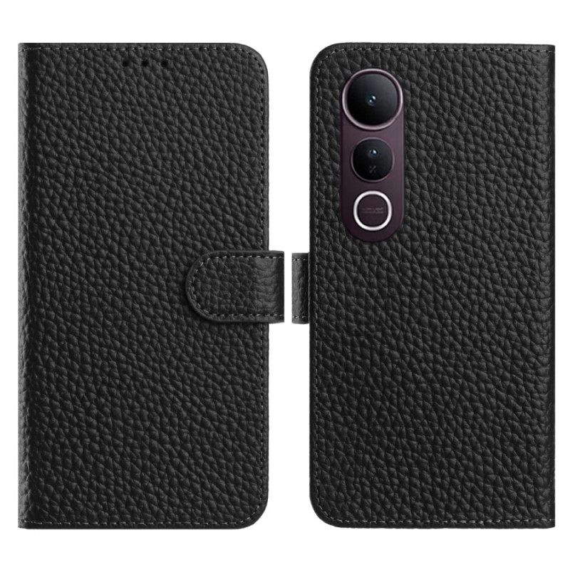 Folio-hoesje Vivo V50 Lite 5g Telefoonhoesje Leer Met Textuur