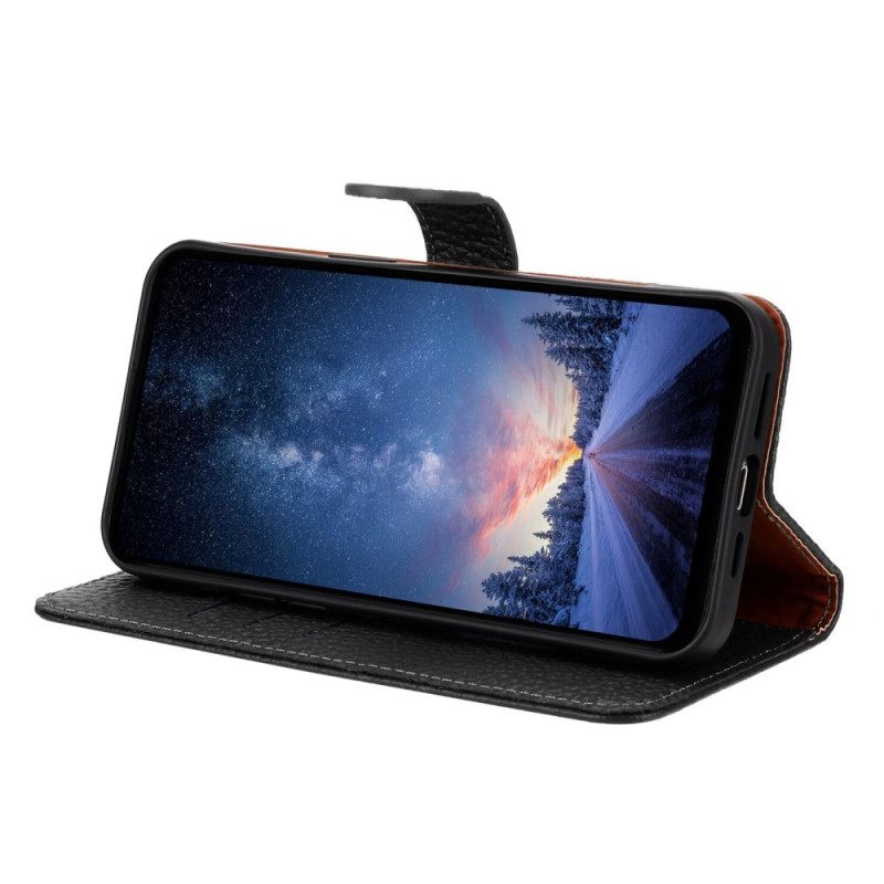 Folio-hoesje Vivo V50 Lite 5g Telefoonhoesje Leer Met Textuur