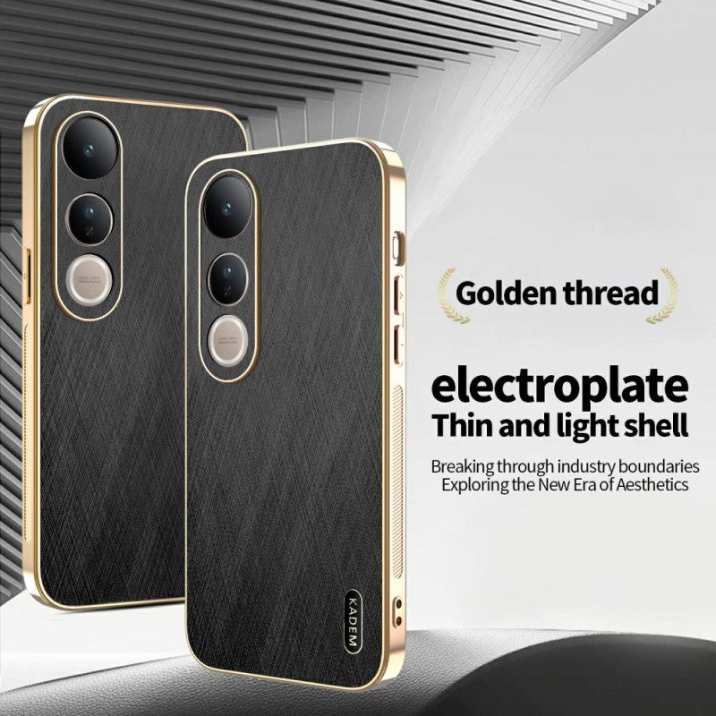 Hoesje Vivo V50 Lite 5g Zijde Met Textuur Bescherming Hoesje