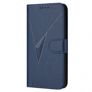 Leren Hoesje Vivo V50 Lite 5g Driehoekpatroon Bescherming Hoesje