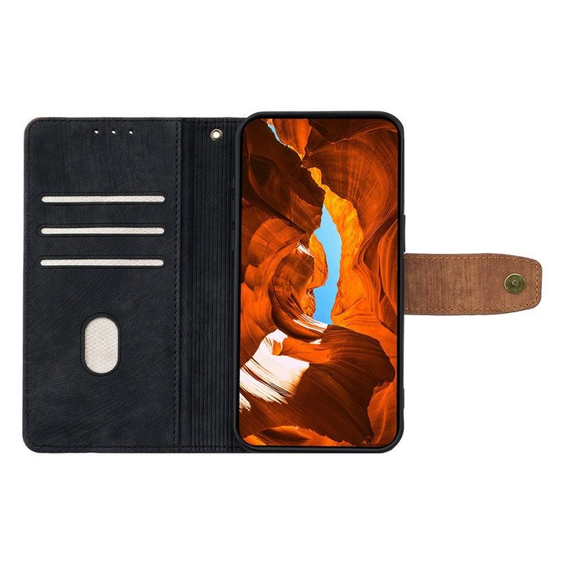 Leren Hoesje Vivo V50 Lite 5g Tweekleurige Rfid-bescherming Bescherming Hoesje